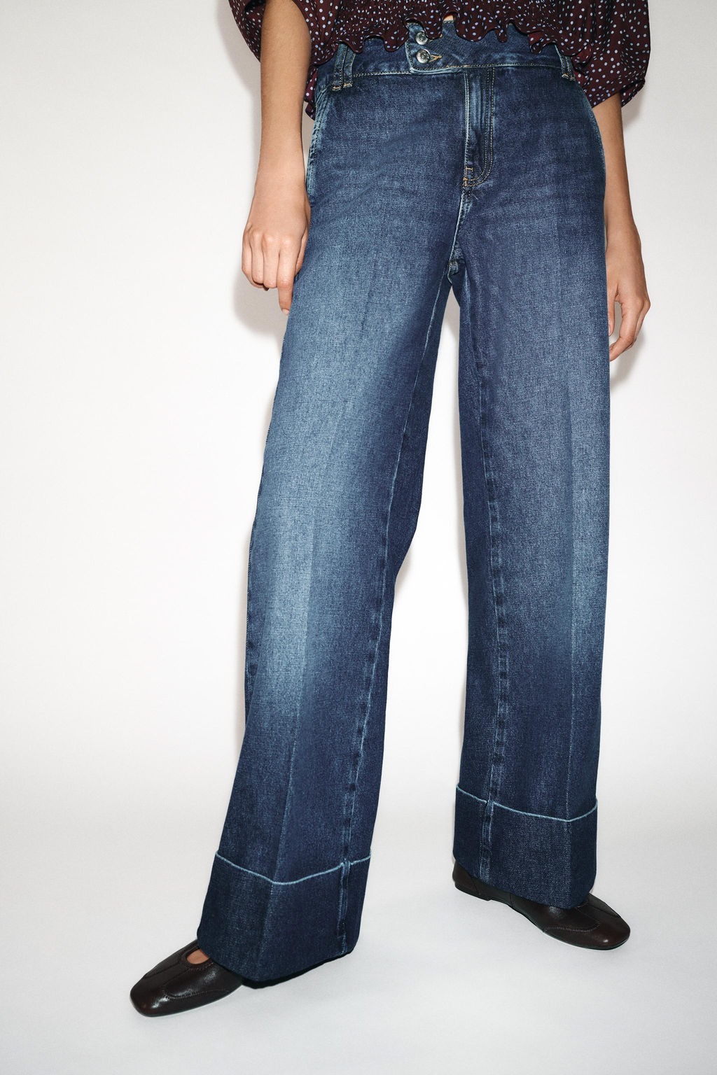 JEANS Z1975 STRAIGHT LOW-RISE TURN-UP HEMS - Zara фото 2