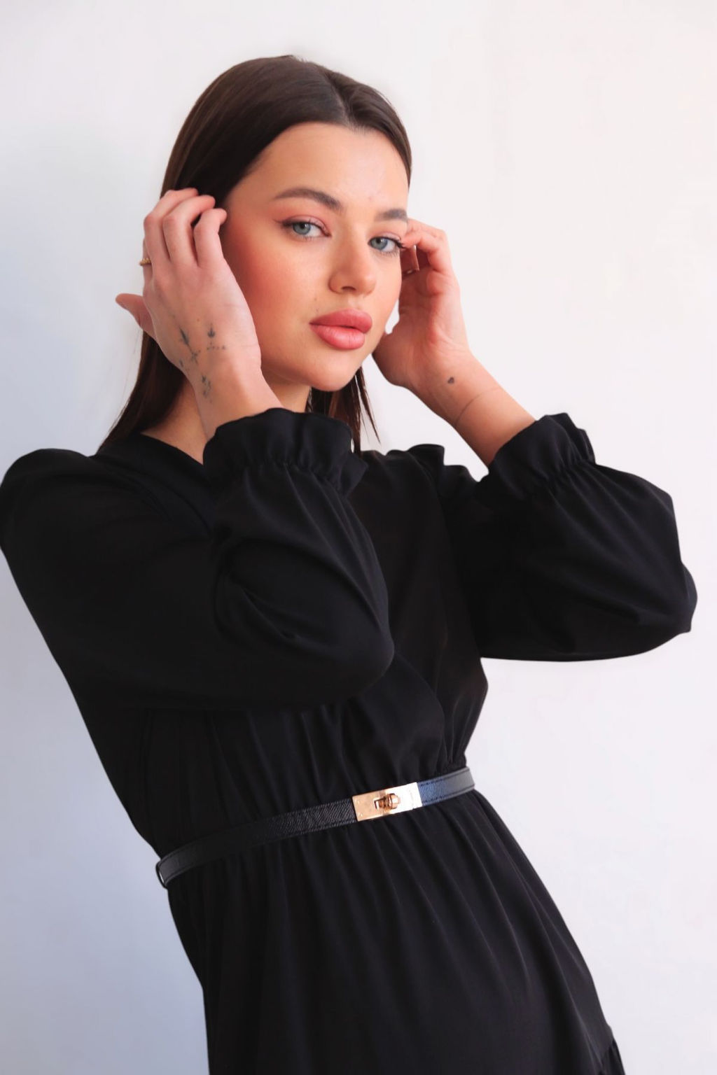 Martichelli Платье чёрное с многоярусной юбкой  фото 2