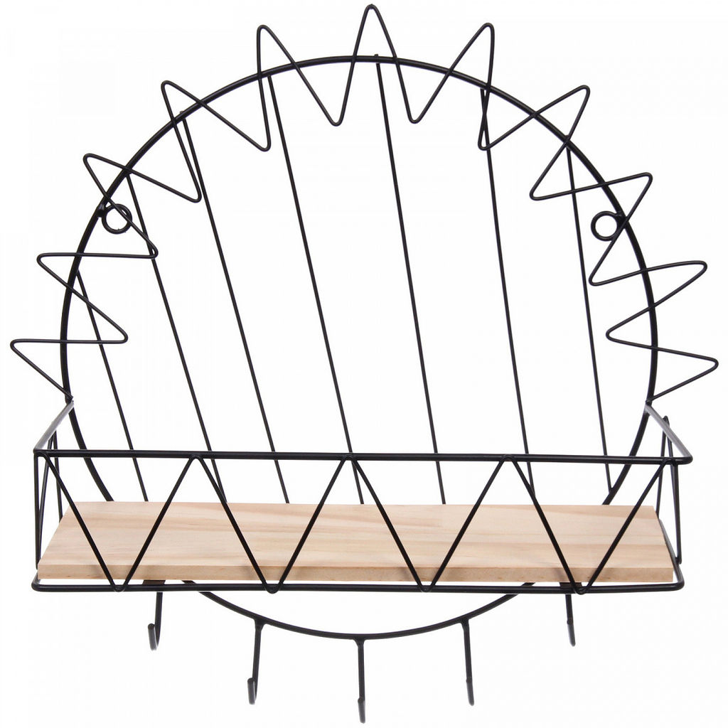 Цена за 2 шт. Ключница настенная металлическая "ЛОФТ ВОСТ", паншкрафт, цвет чёрный, 35*11*35см (коробка)