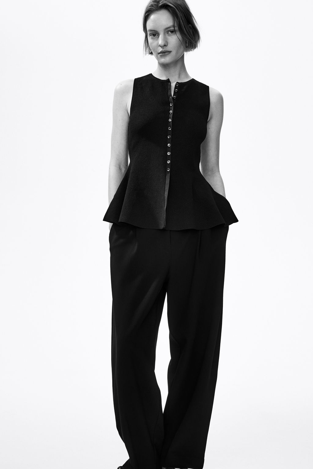 Chaleco en punto de canal? con peplum - H&m фото 3