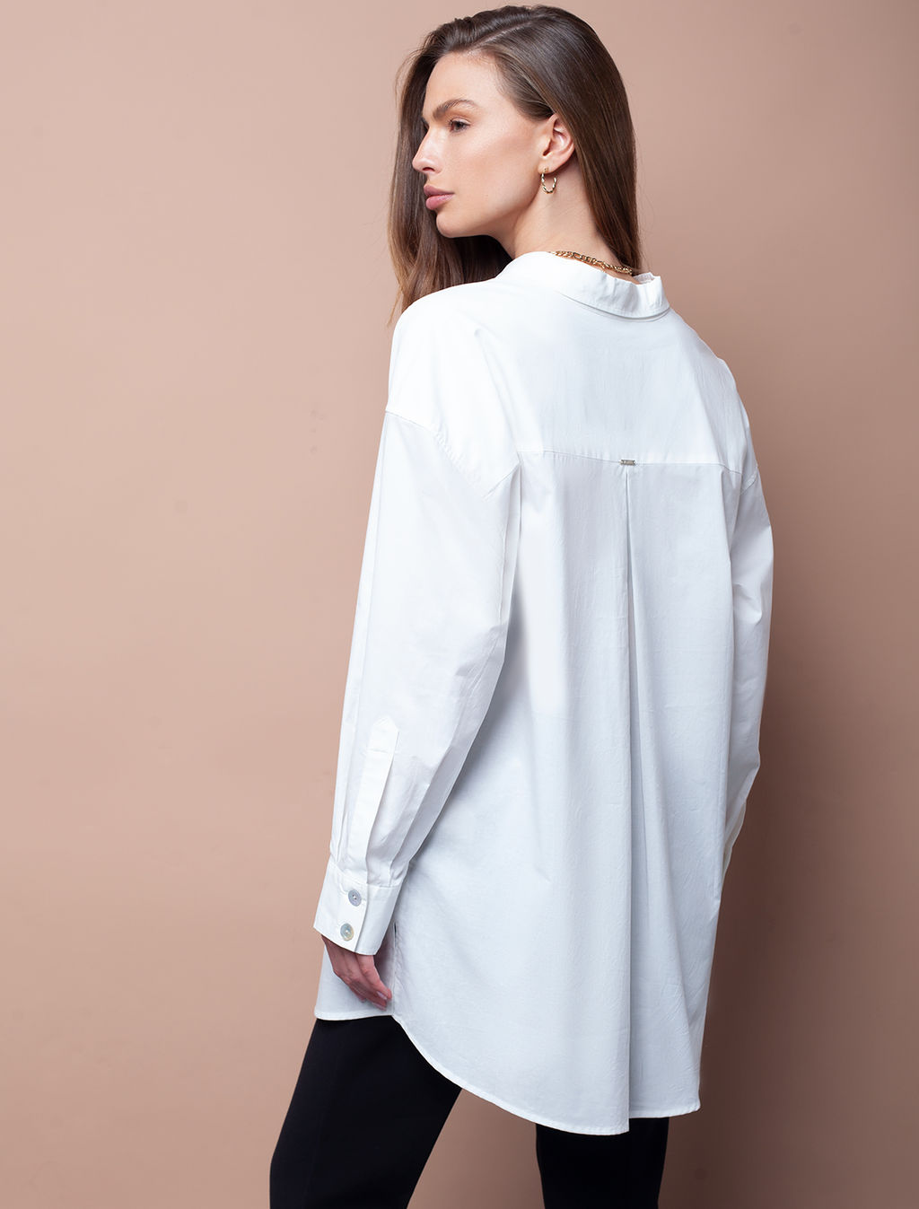 Блузка over-size из премиального хлопка-вуали - Vilatte фото 5