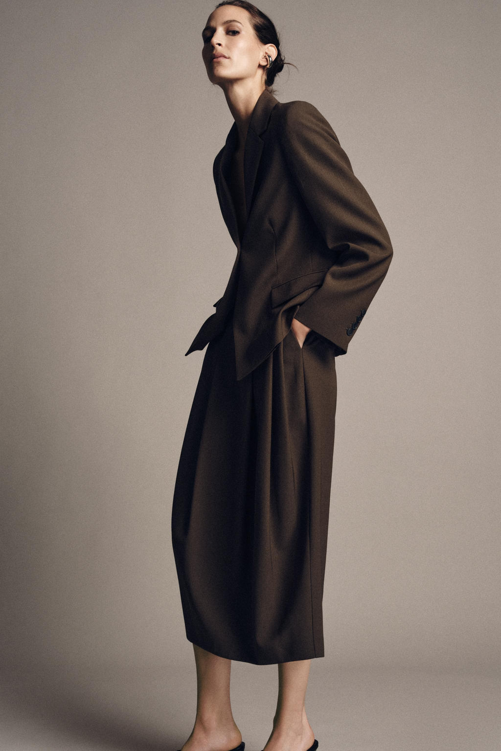 PLEATED WOOL SKIRT ZW COLLECTION - Zara фото 6