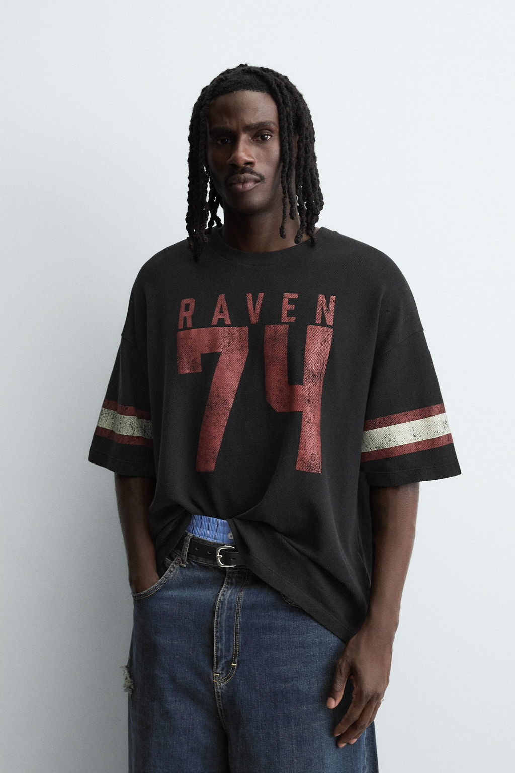 VARSITY OPEN-WEAVE T-SHIRT - Zara фото 2