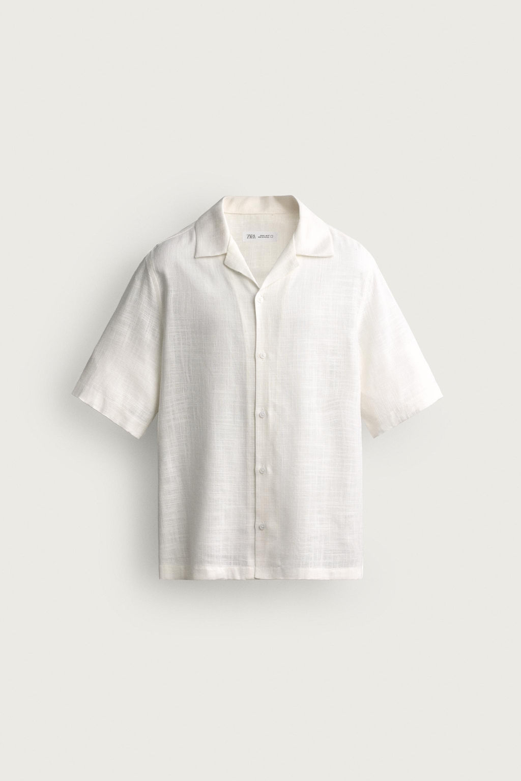 CAMISA FLUIDA ESTAMPADO ABSTRACTO / Blanco
