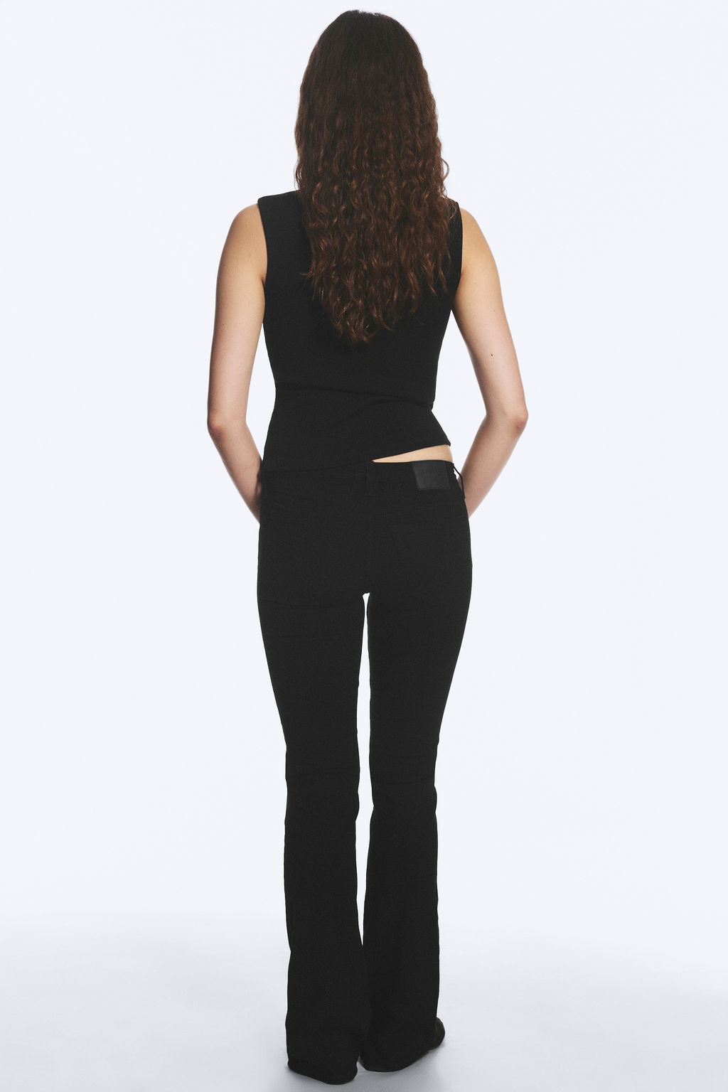 Vaqueros Luna de tiro bajo, skinny bootcut - H&m фото 7
