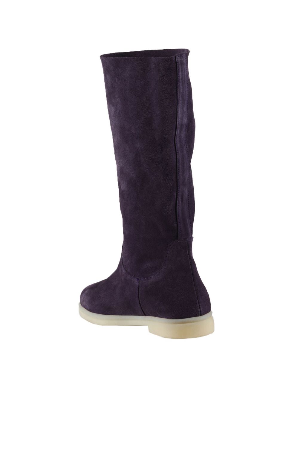 ЖЕНСКИЕ САПОГИ НА ПЛОСКОЙ ПЛОЩАДКЕ ИЗ ЗАМШИ PURPLE