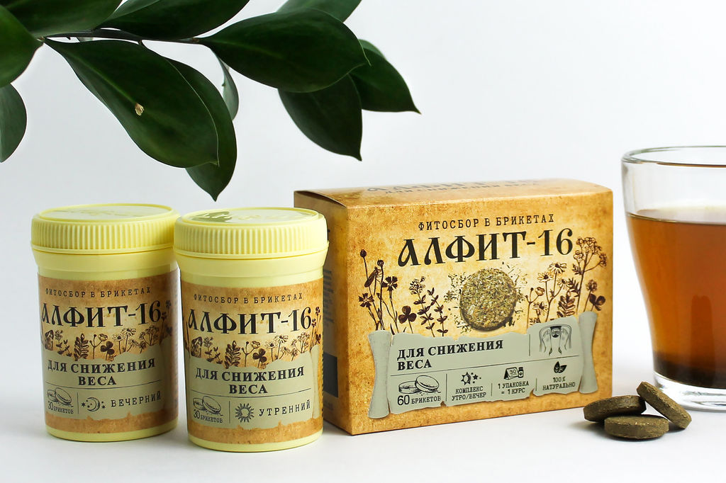 Алфит-16 Для снижения веса БАД в брикетах Алфит 1198