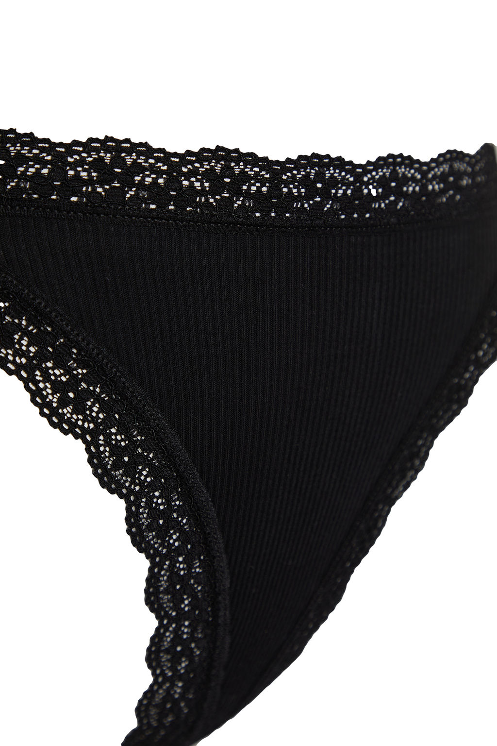 TRENDYOLMILLA Siyah-Beyaz-Ten 3lu Paket Pamuklu Fitilli Dantelli String Orme Kulot THMSS24KU00004  фото 8