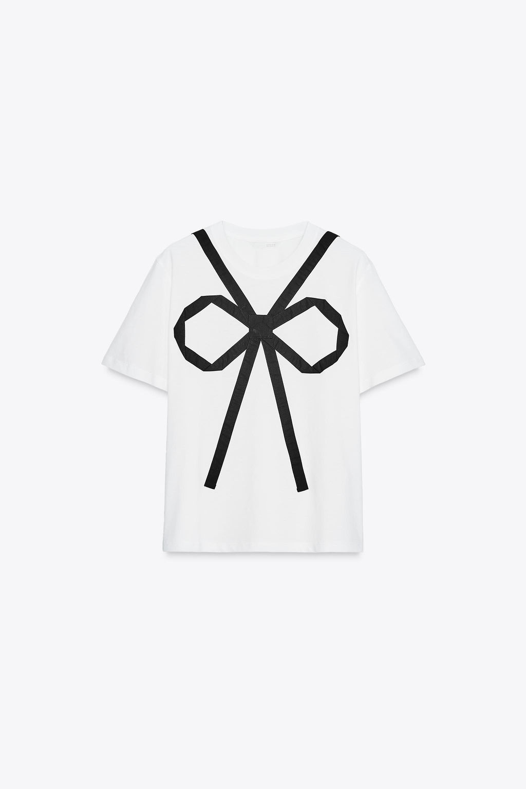 T-SHIRT WITH CONTRAST BOW - Zara фото 12