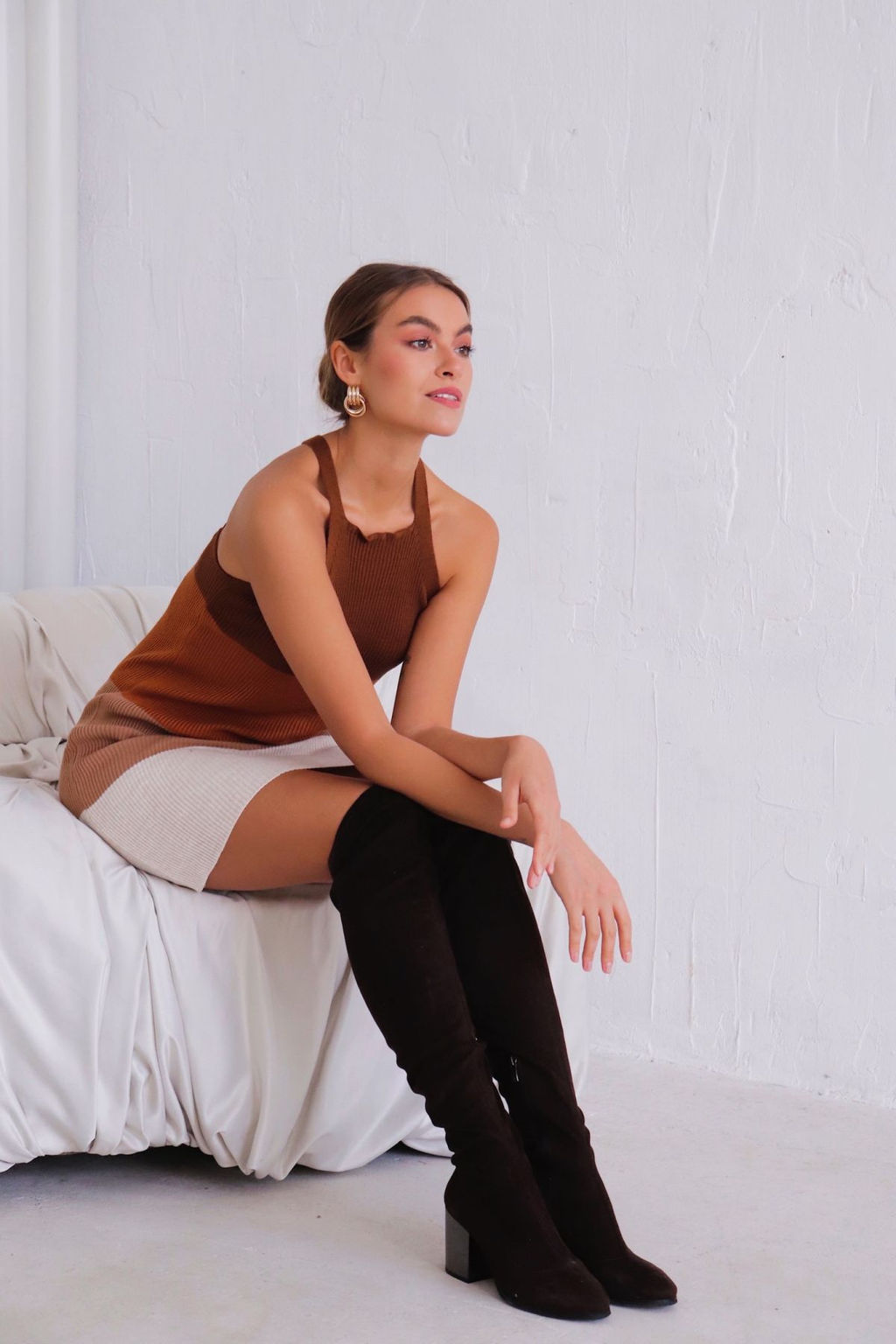 11169 Платье вязаное в коричневых тонах - Martichelli фото 5
