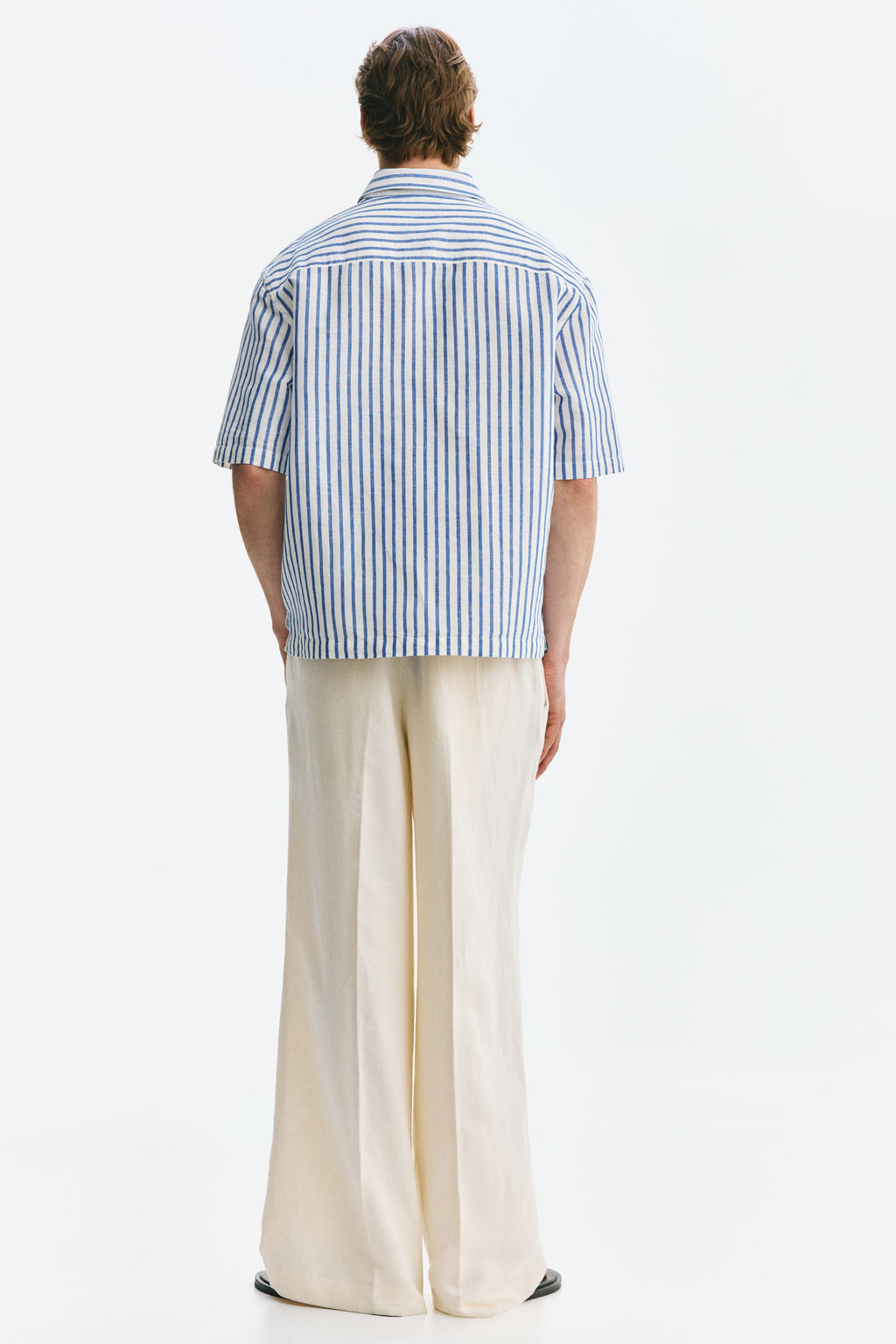 Camisa en mezcla de lino Relaxed Fit - H&m фото 6