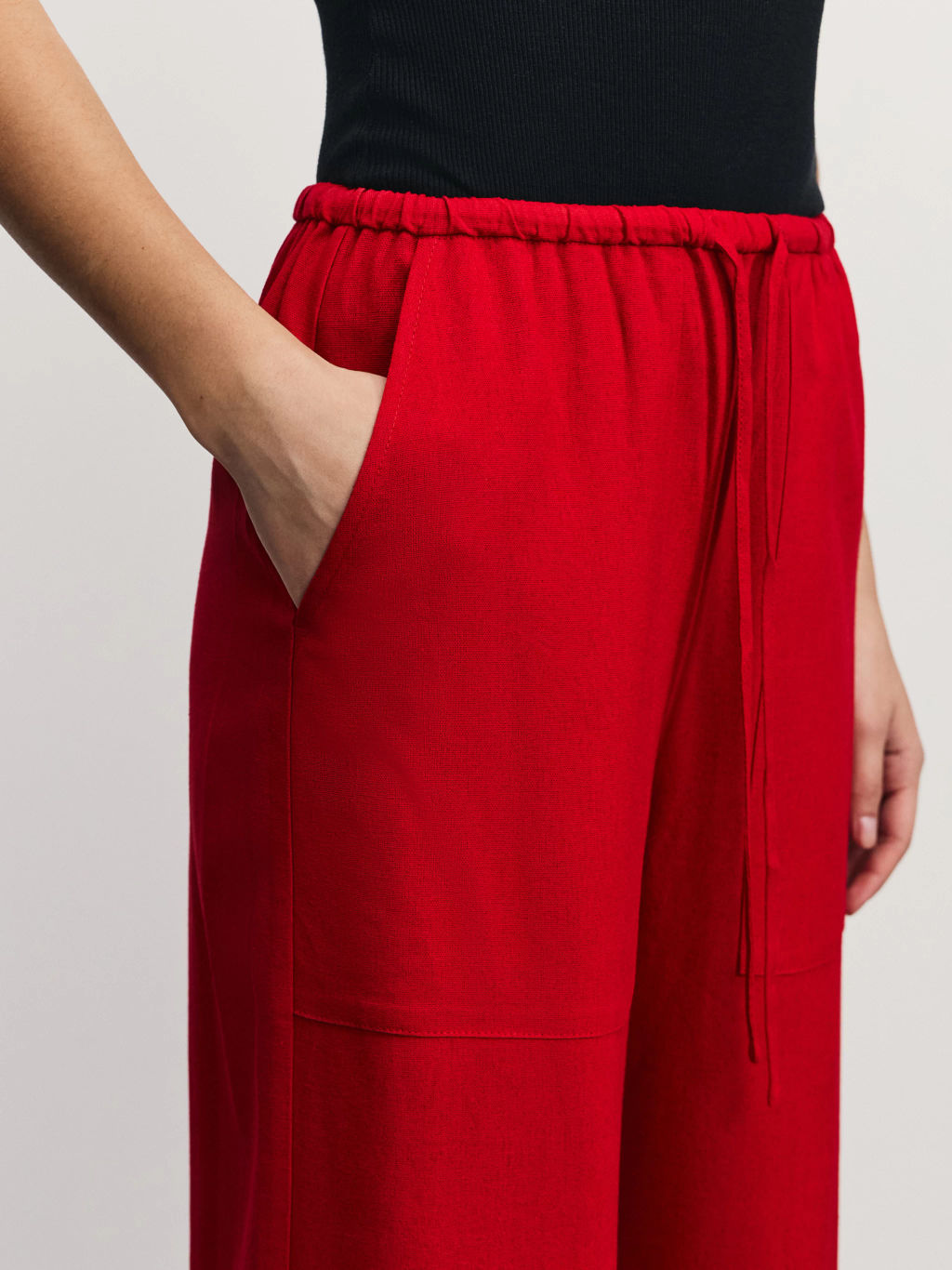 Широкие брюки изо льна / Zarina фото 5