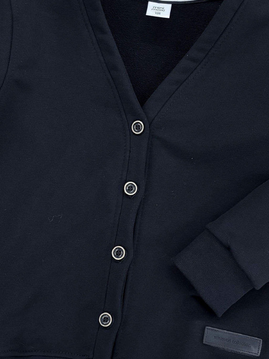 Кардиган на пуговицах 22-1757 черный - Mini maxi фото 7