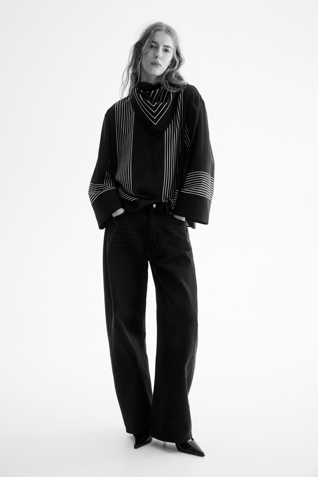 Blusa con pa?uelo decorativo - H&m фото 2
