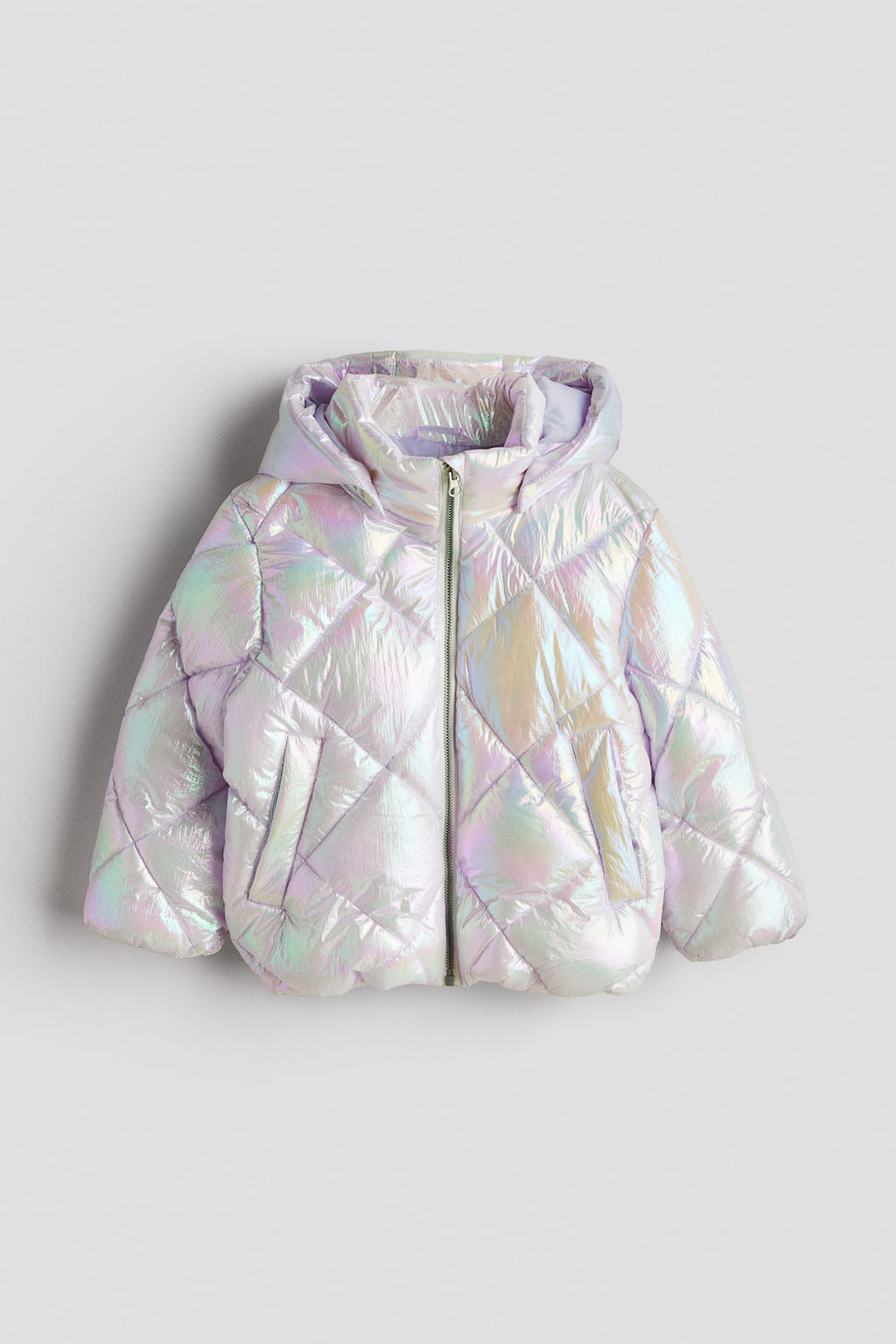 Chaqueta acolchada con brillo