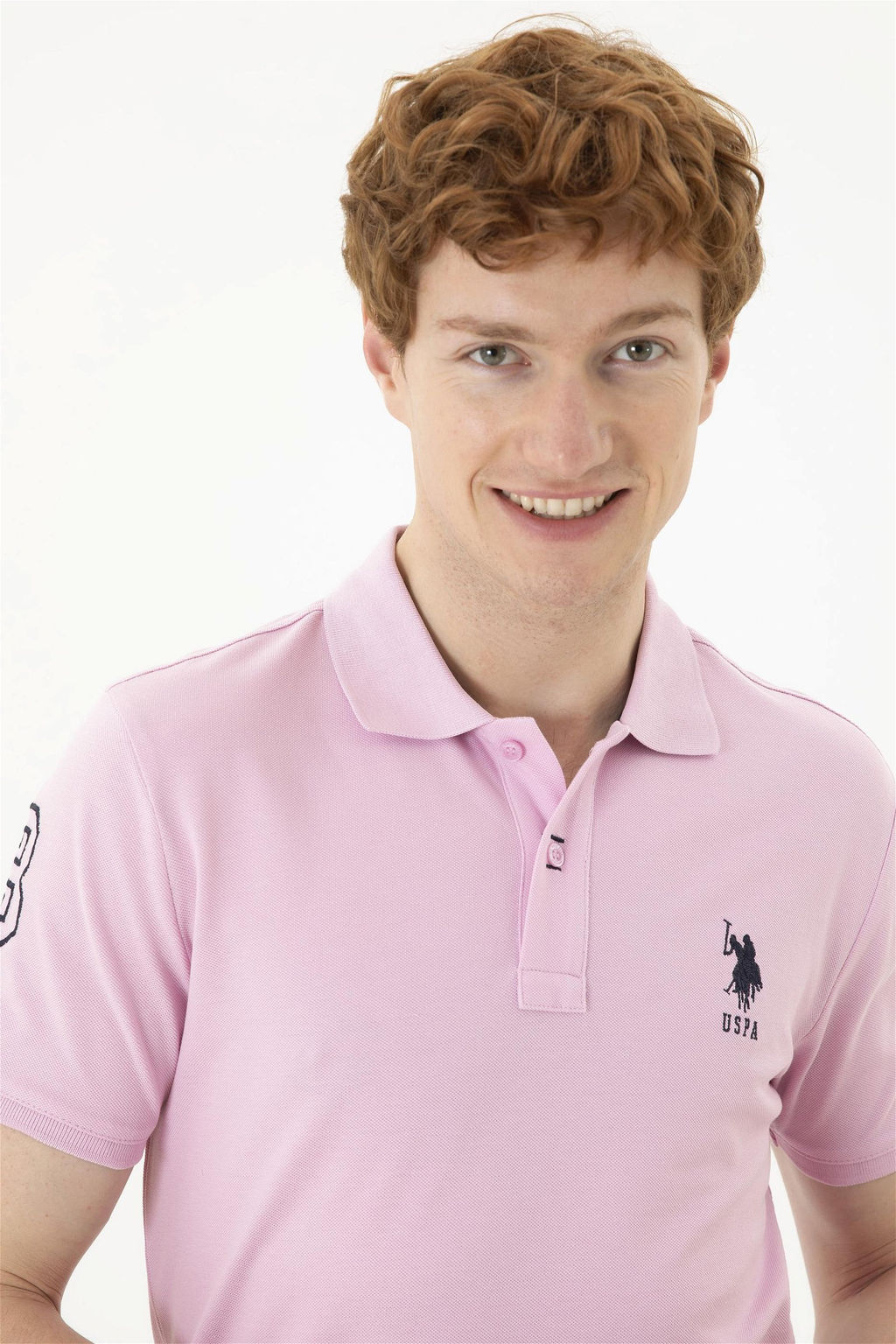 Мужская розовая базовая футболка - U.s. polo assn фото 2