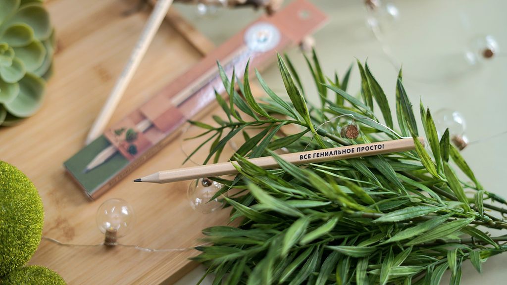 ВКФ Карандаш со смешными фразами SUV-032 Карандаш графитный заточенный ТМ (HB) 16 шт. все гениальное просто