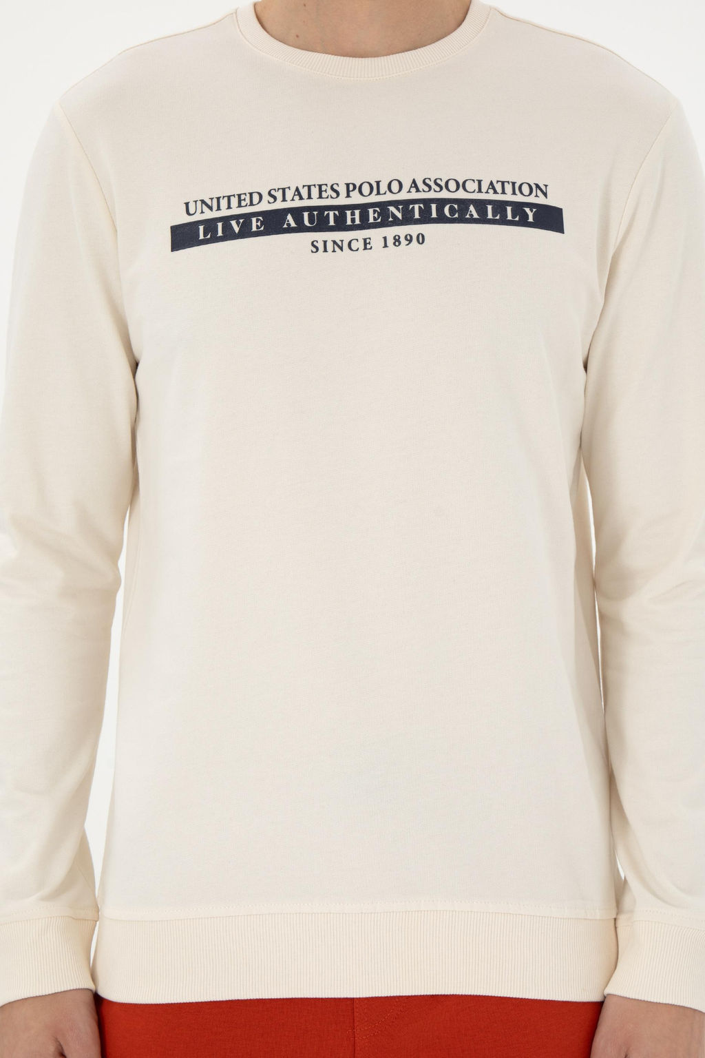 Мужской кремовый свитшот Неожиданная скидка в корзине - U.s. polo assn фото 6