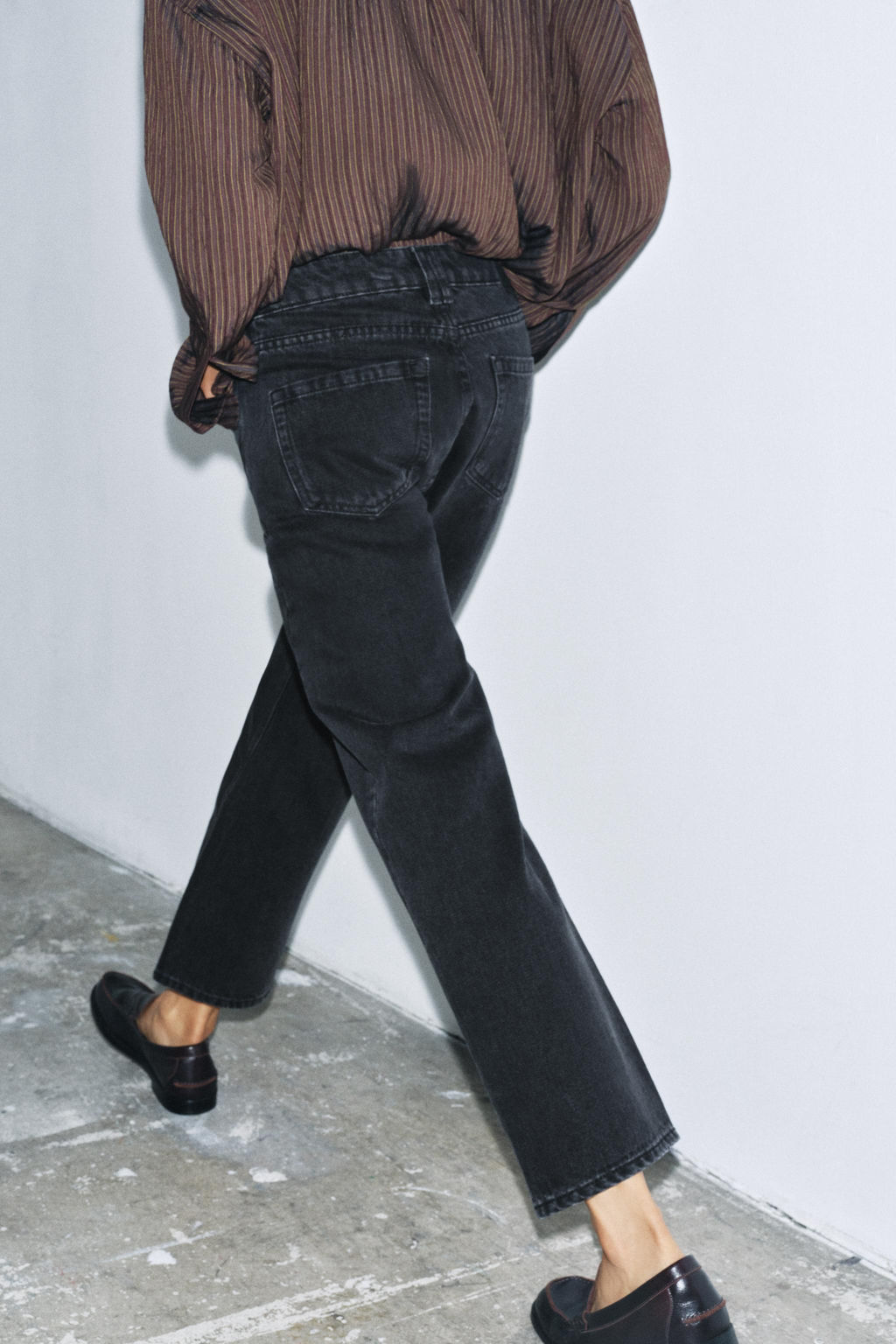 ZW COLLECTION MID-WAIST FULL LENGTH JEANS - Zara фото 5