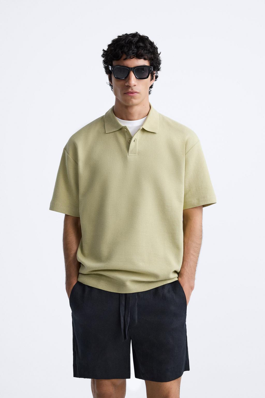 TEXTURED POLO SHIRT - Zara фото 28