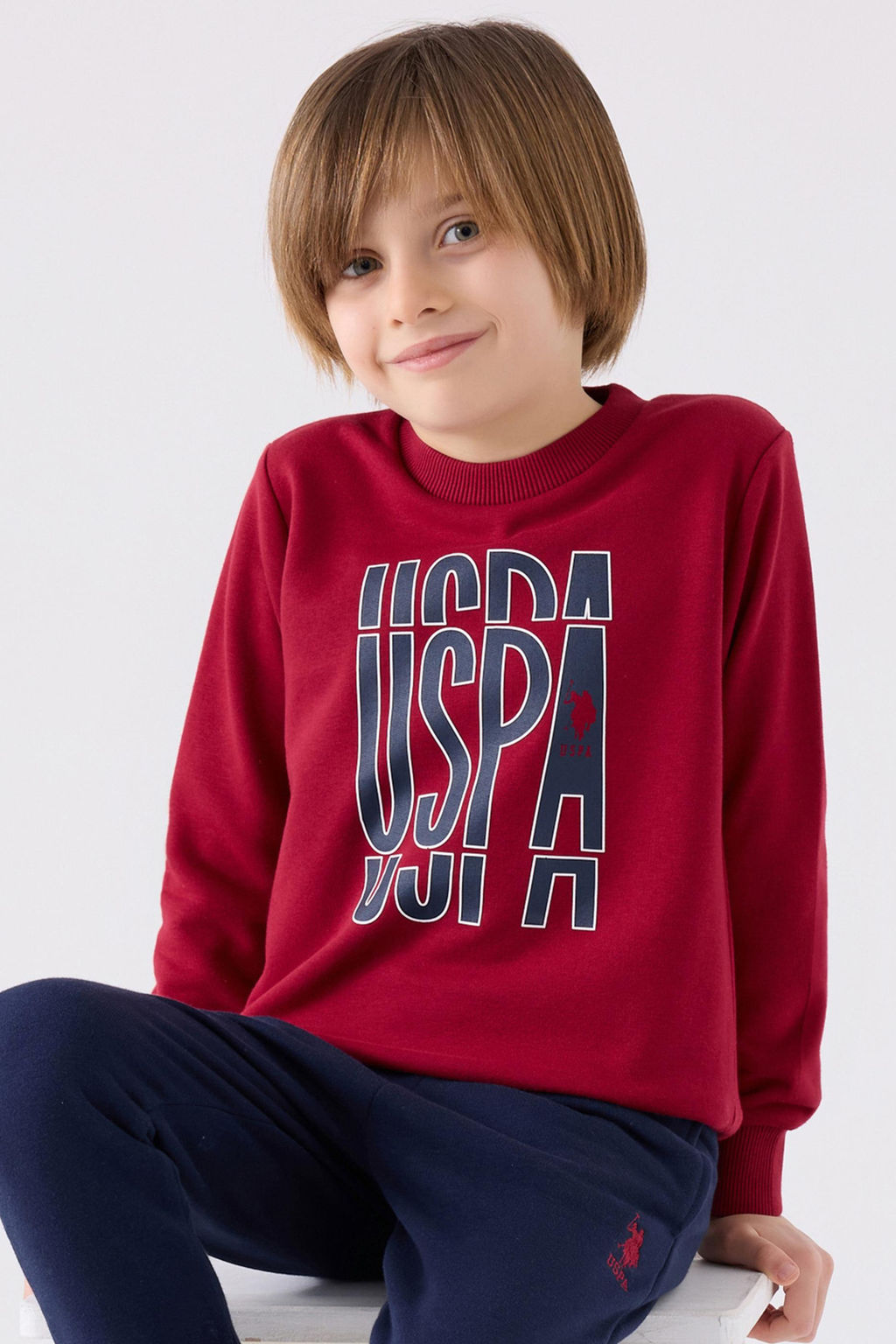 Boy Bordeaux Pajama Set Неожиданная скидка в корзине - U.s. polo assn фото 2