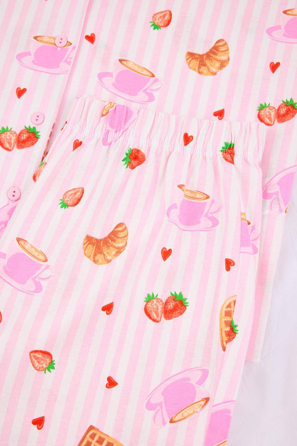 Pembe-Cok Renkli %100 Pamuk Eglence Desenli Orme Pijama Tak?m? THMSS26PT00008 - Trendyolmilla фото 6