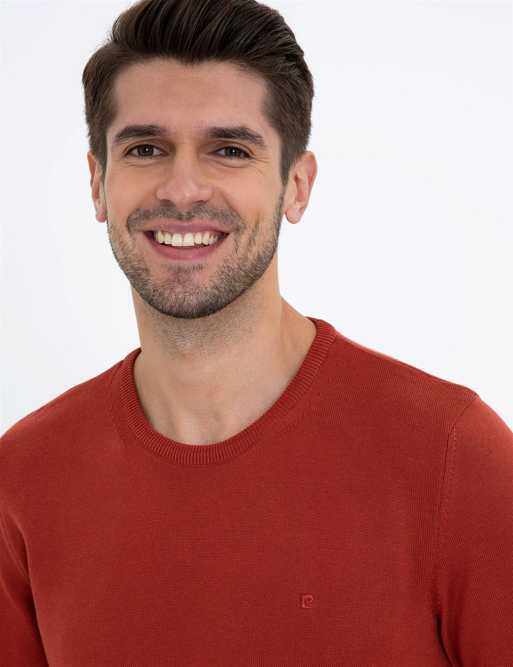 Kiremit Slim Fit Bisiklet Yaka Basic Triko Kazak - Pierre cardin фото 2