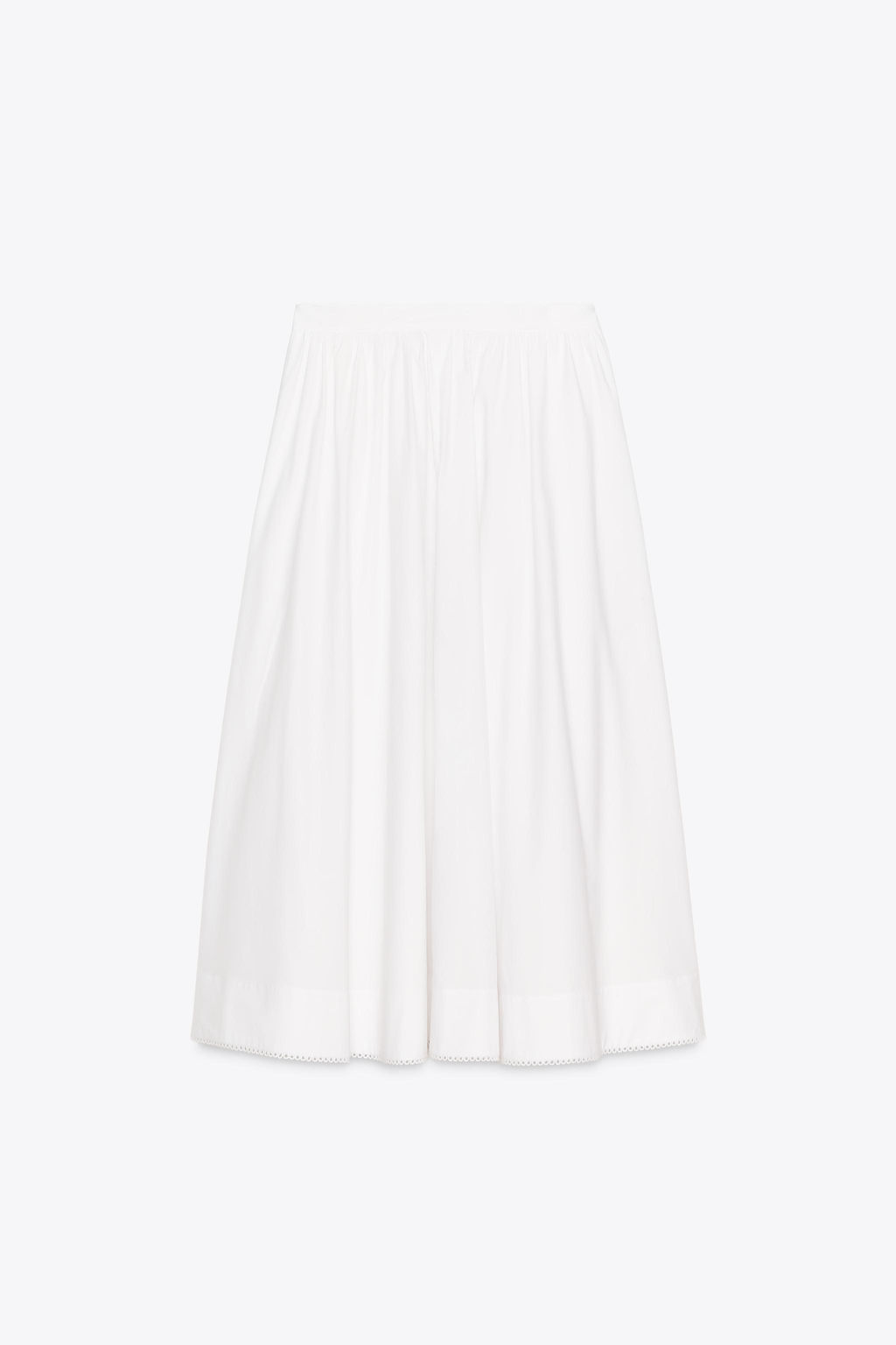 ZW COLLECTION POPLIN MIDI SKIRT - Zara фото 6