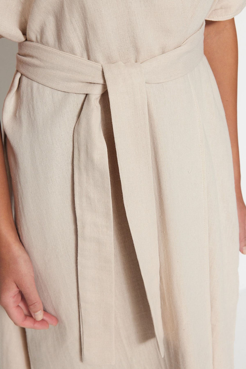 Bej Dokuma Y?rtmacl? Maxi Plaj Kusakl? Kimono&Kaftan TBESS23KM00019