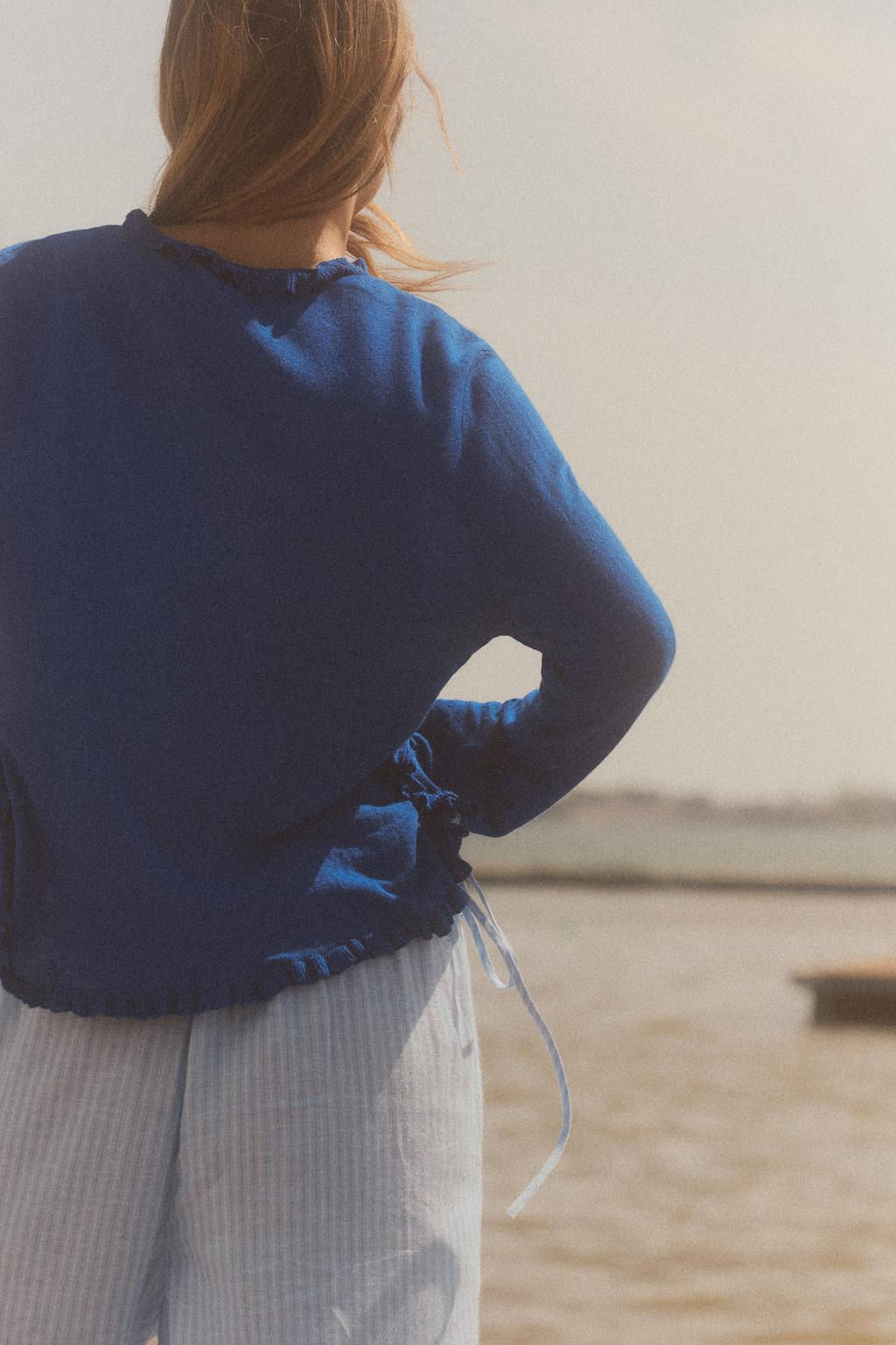 RUFFLE TRIM CARDIGAN - Zara фото 3