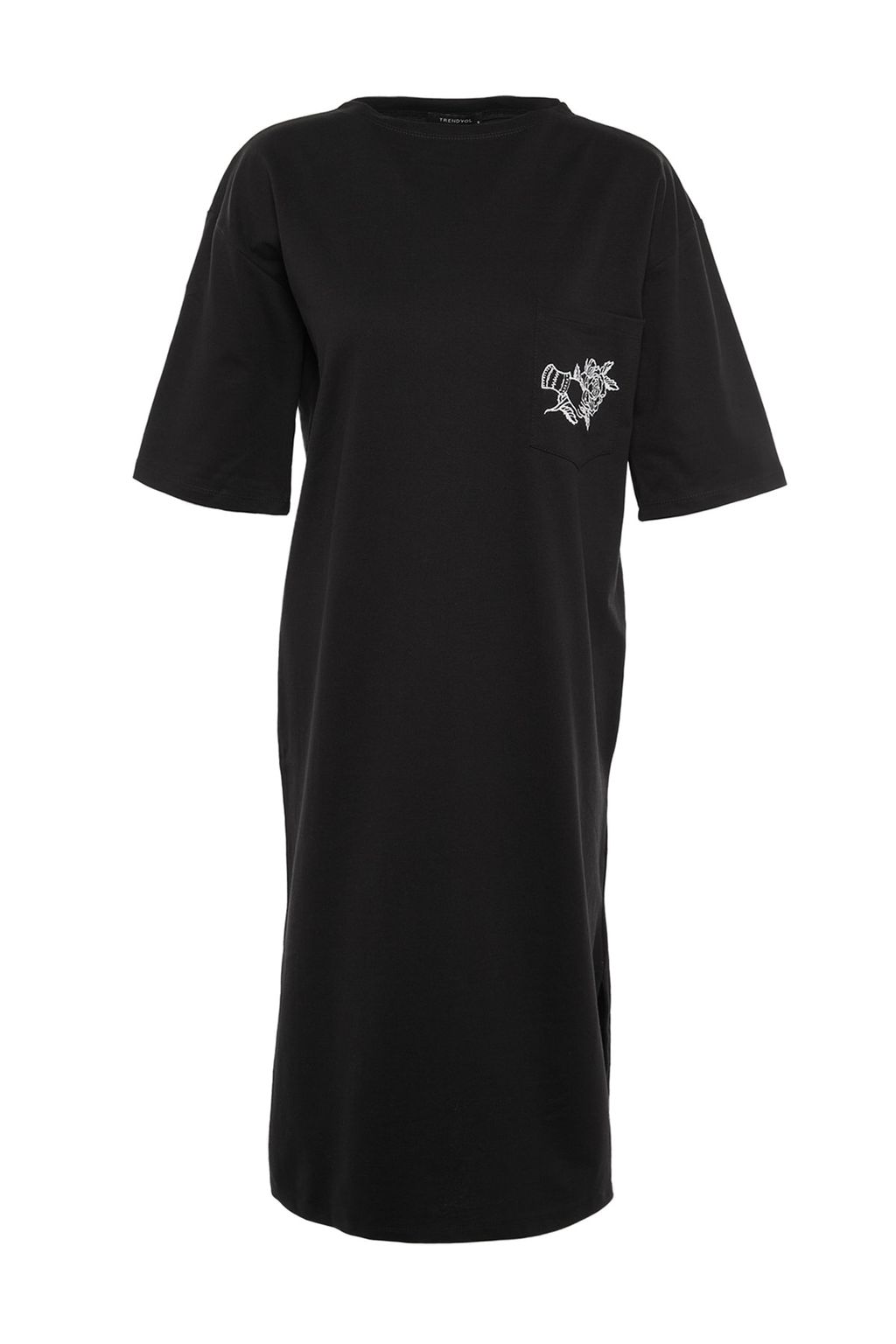 Mor Nak?sl? Relaxed/Rahat Kesim Bisiklet Yaka Midi Orme Elbise TWOSS21EL0175 - Trendyolmilla фото 7