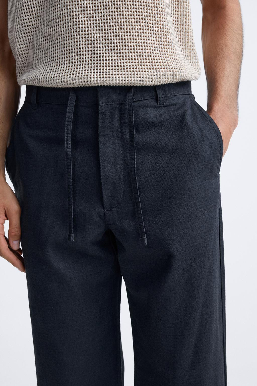 COTTON - LINEN TROUSERS - Zara фото 6
