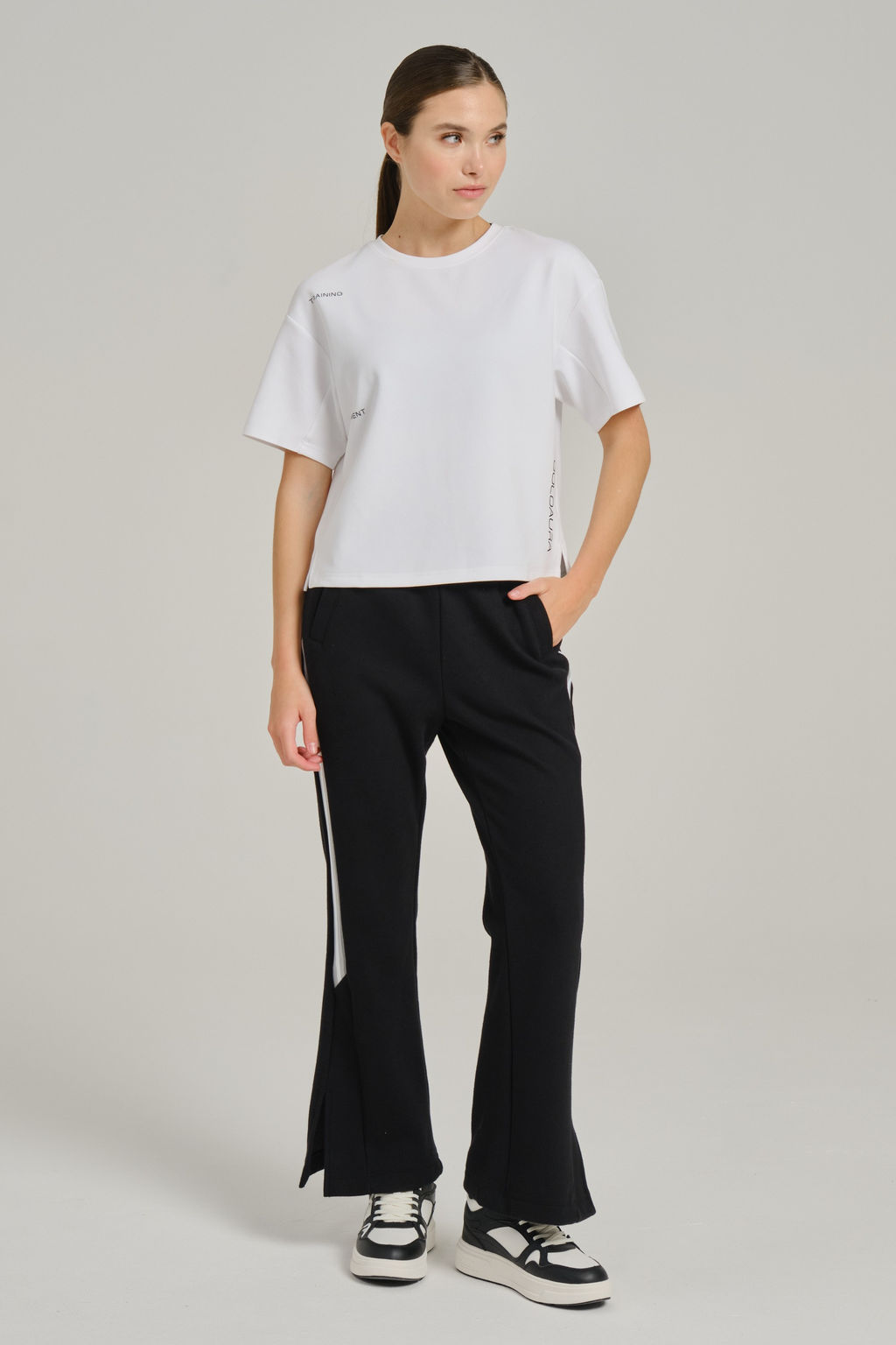 Брюки трикотажные утепленные Черный