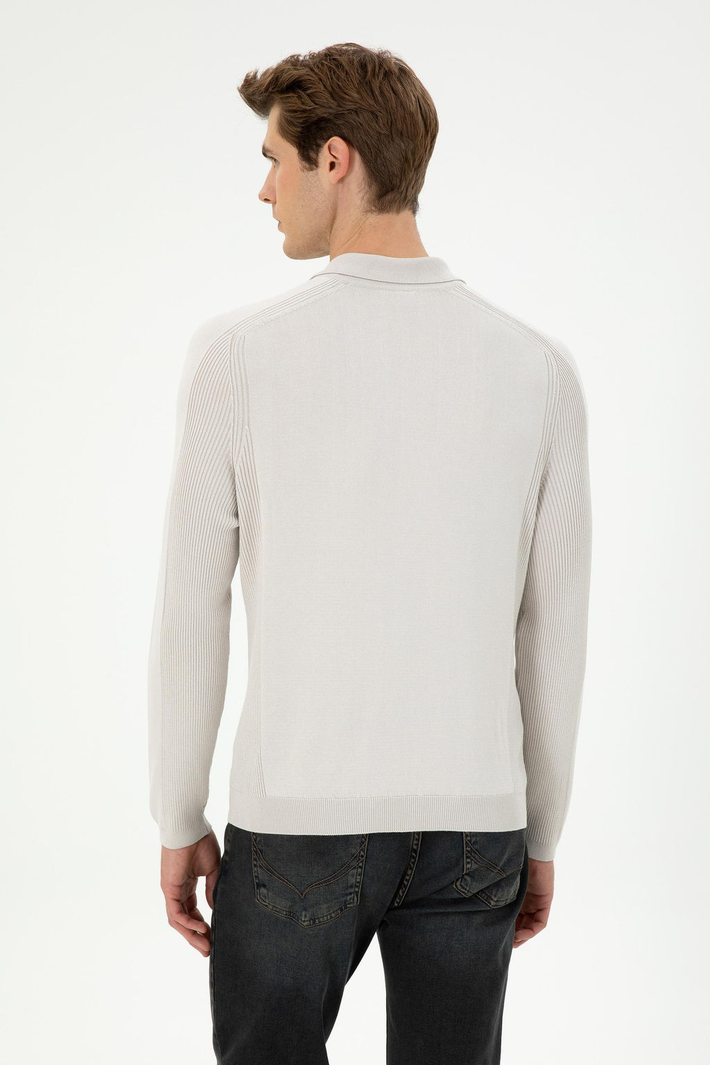 Erkek Krem Kazak - U.s. polo assn фото 5