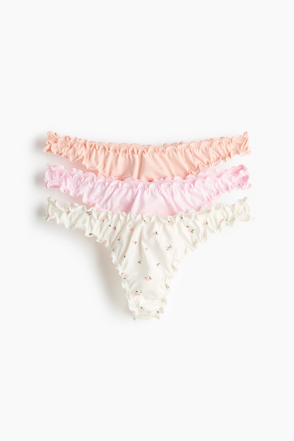 Pack de 3 bragas thong con ribete sobrehilado - H&m фото 3