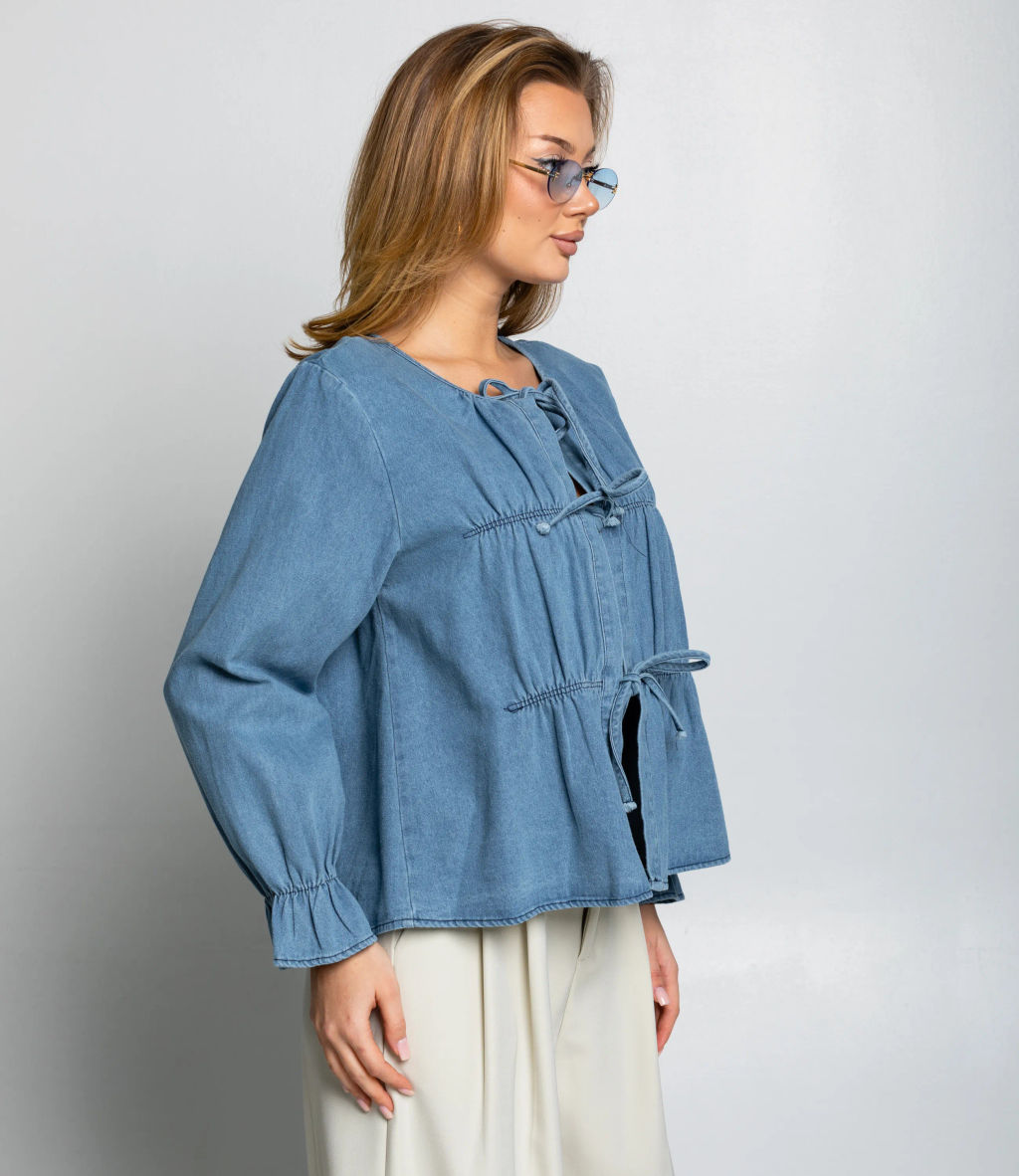 Блуза #КТ73555, голубой - Dommod фото 2