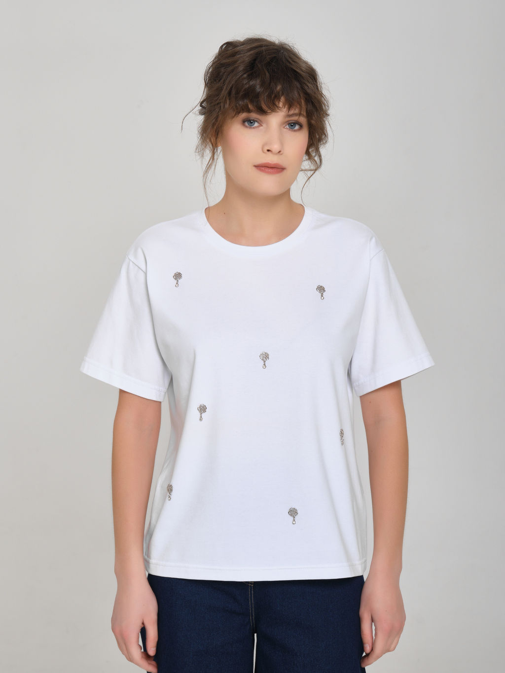Футболка с отделкой - Stilla фото 5
