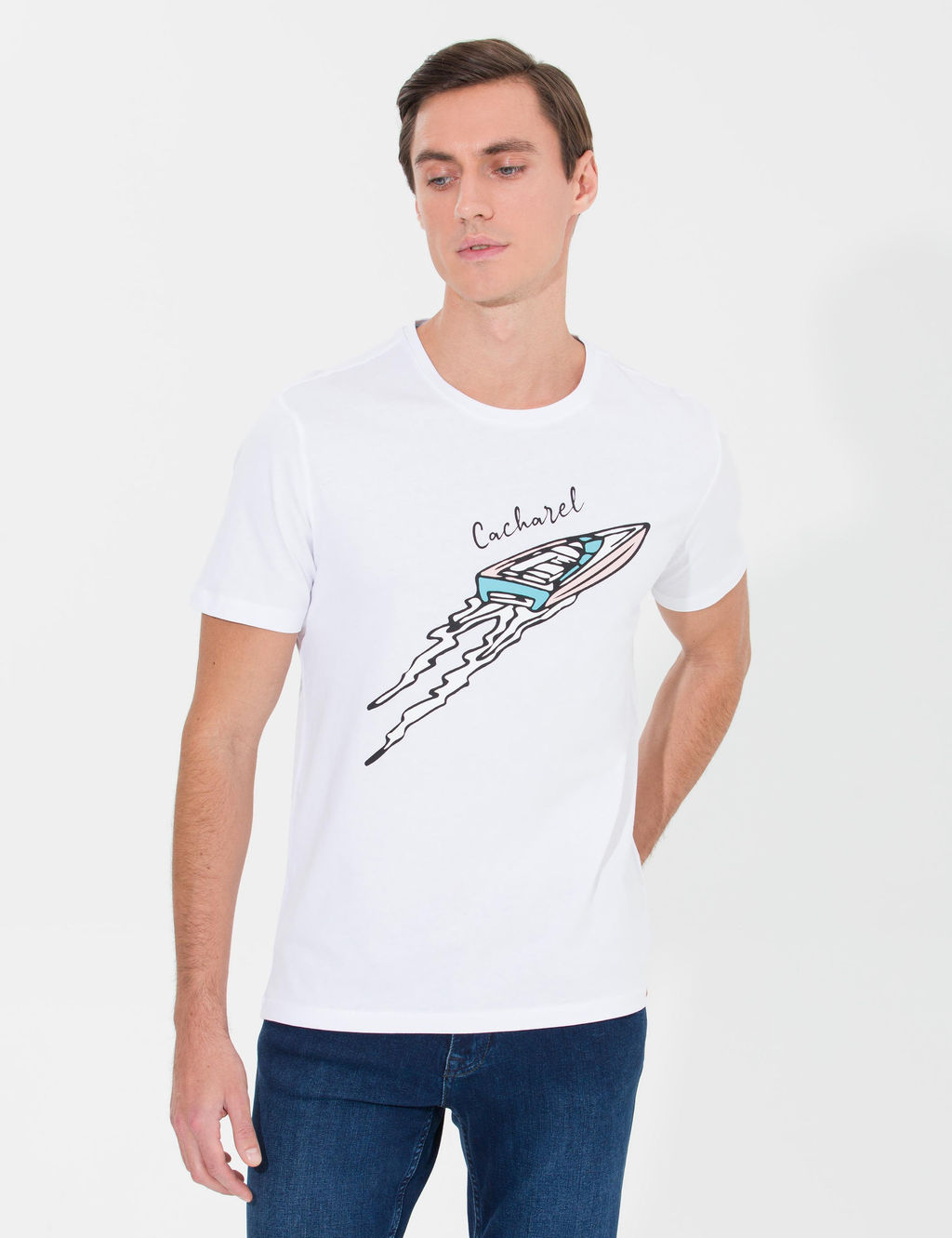 Белая облегающая футболка - Cacharel фото 2