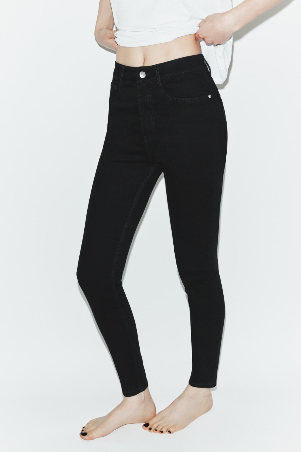TRF HIGH-WAIST SKINNY JEANS - Zara фото 29
