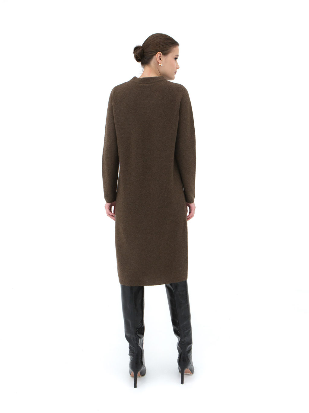 Платье из пуха яка 13087 коричневое