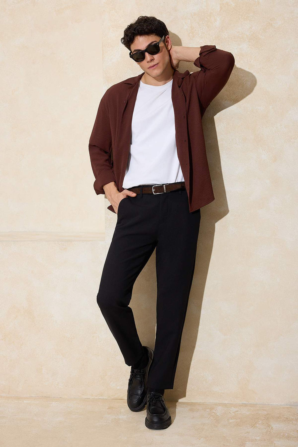 Siyah Erkek Regular Fit Chino Mevsimlik Pantolon TMNSS26PL00006 - Trendyolmilla фото 12