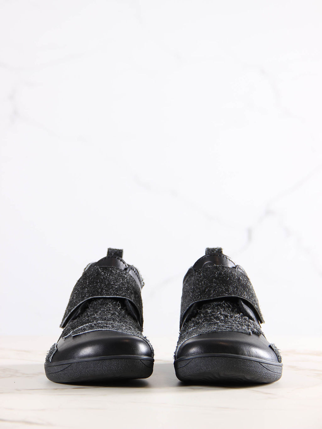 Босоногие ботинки 206.NATAbl.Черная кожа+черный джангл/Мех