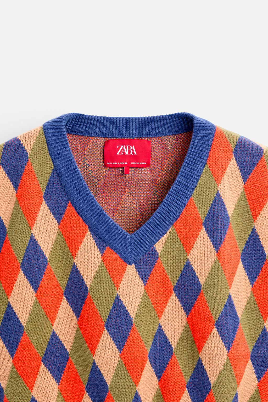 DIAMOND KNIT WAISTCOAT X HARRY LAMBERT - Zara фото 8