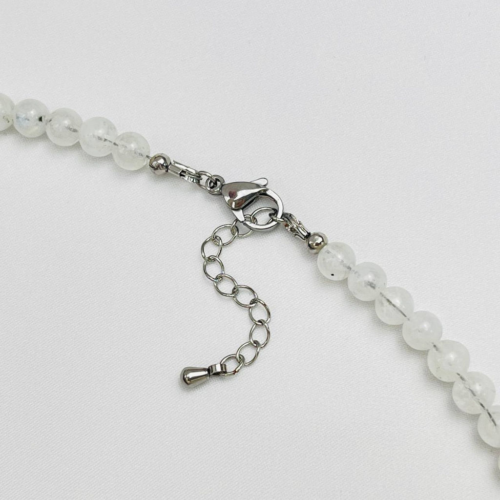 Бусы из Лунного камня и Лабрадора с кулоном 45 см +