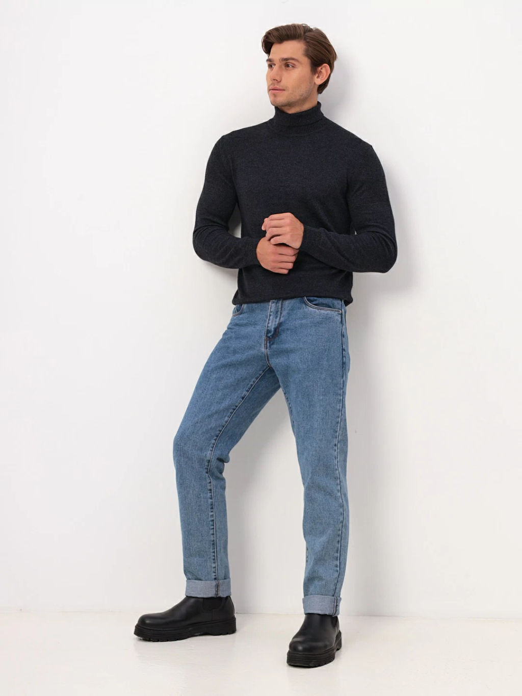 Джемпер мужской GREG G123-DA601 серый/черный