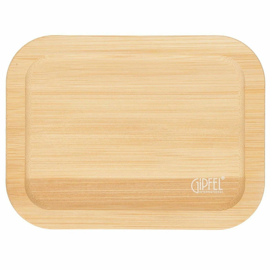 51955 GIPFEL Контейнер стеклянный STOR 1л/20х15х6,5см, прямоугольный с крышкой. Материал: боросиликатное стекло, бамбук, силикон