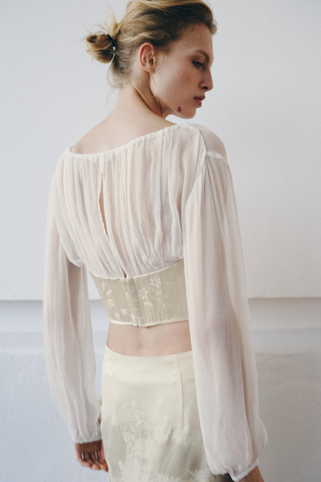 BLUSA CORS? COMBINADA JACQUARD / Estampado - Zara фото 2