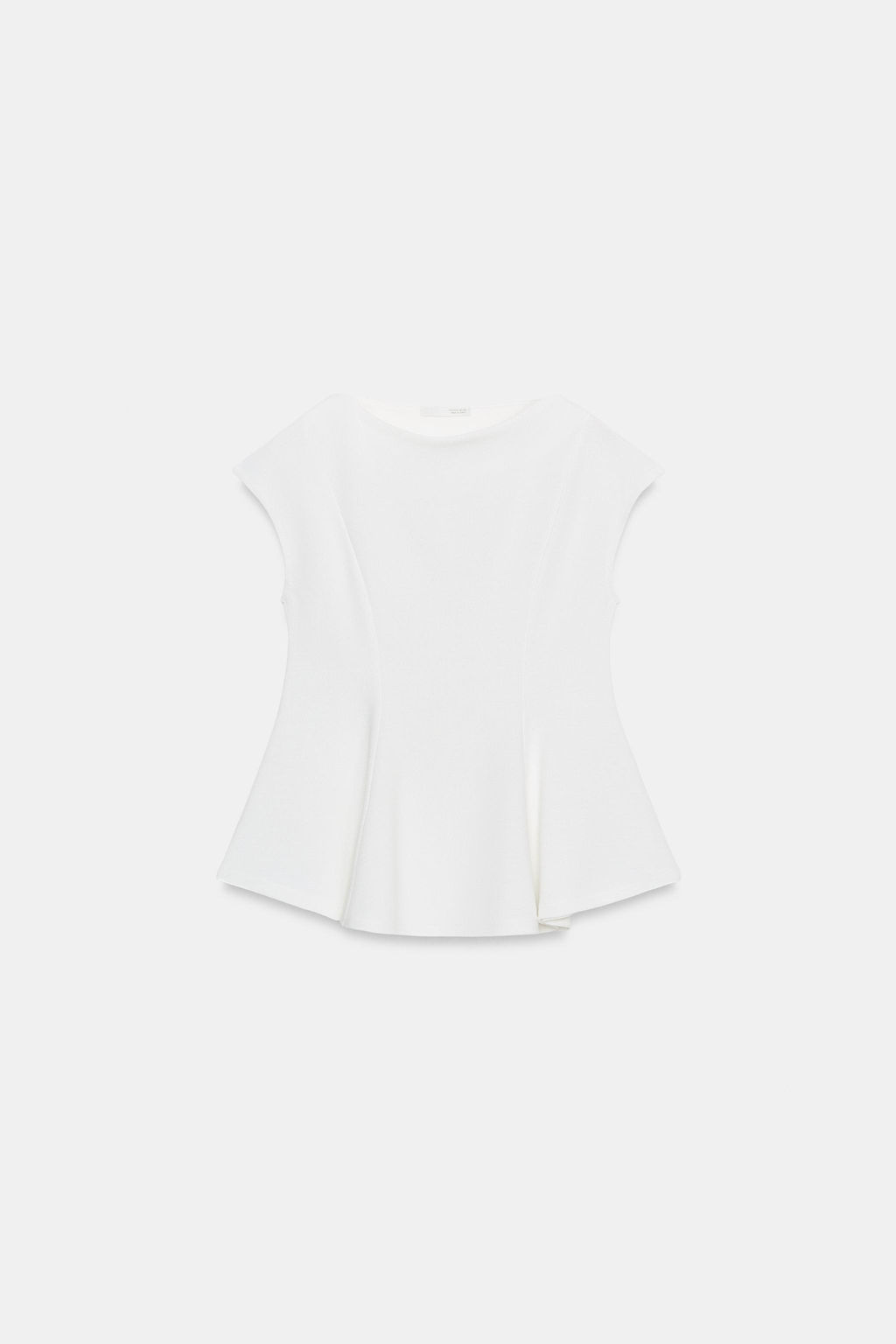 TOP PELUM PIQU? MANGA CORTA / Blanco roto - Zara фото 6