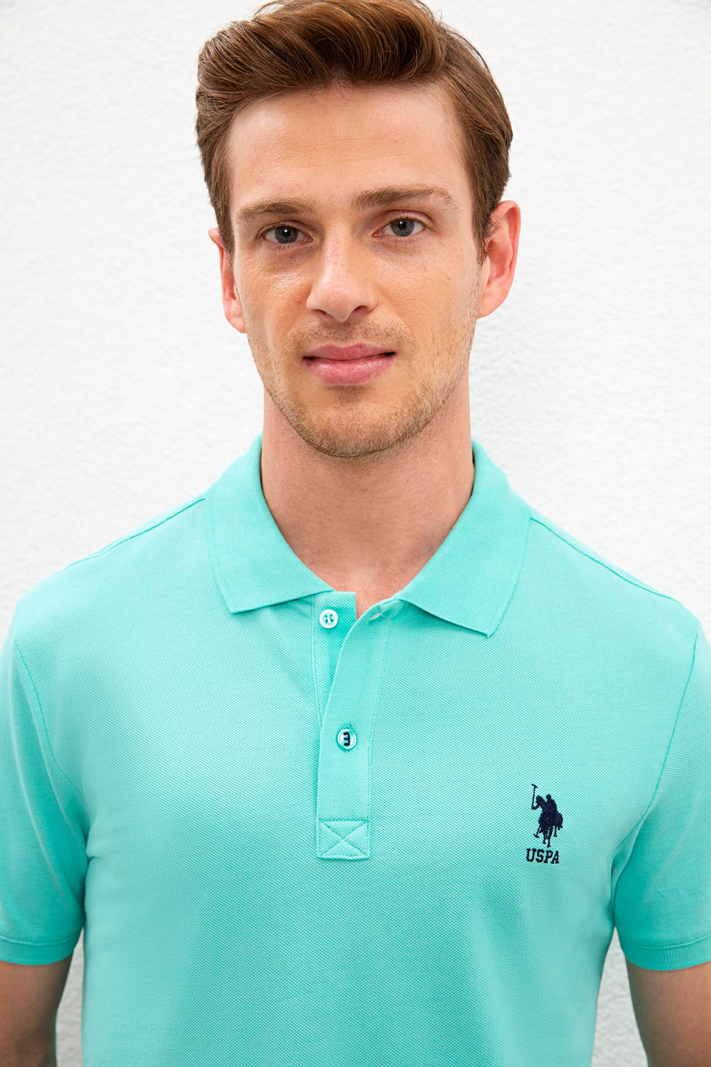 Erkek Mint Polo Yaka Basic T-Shirt