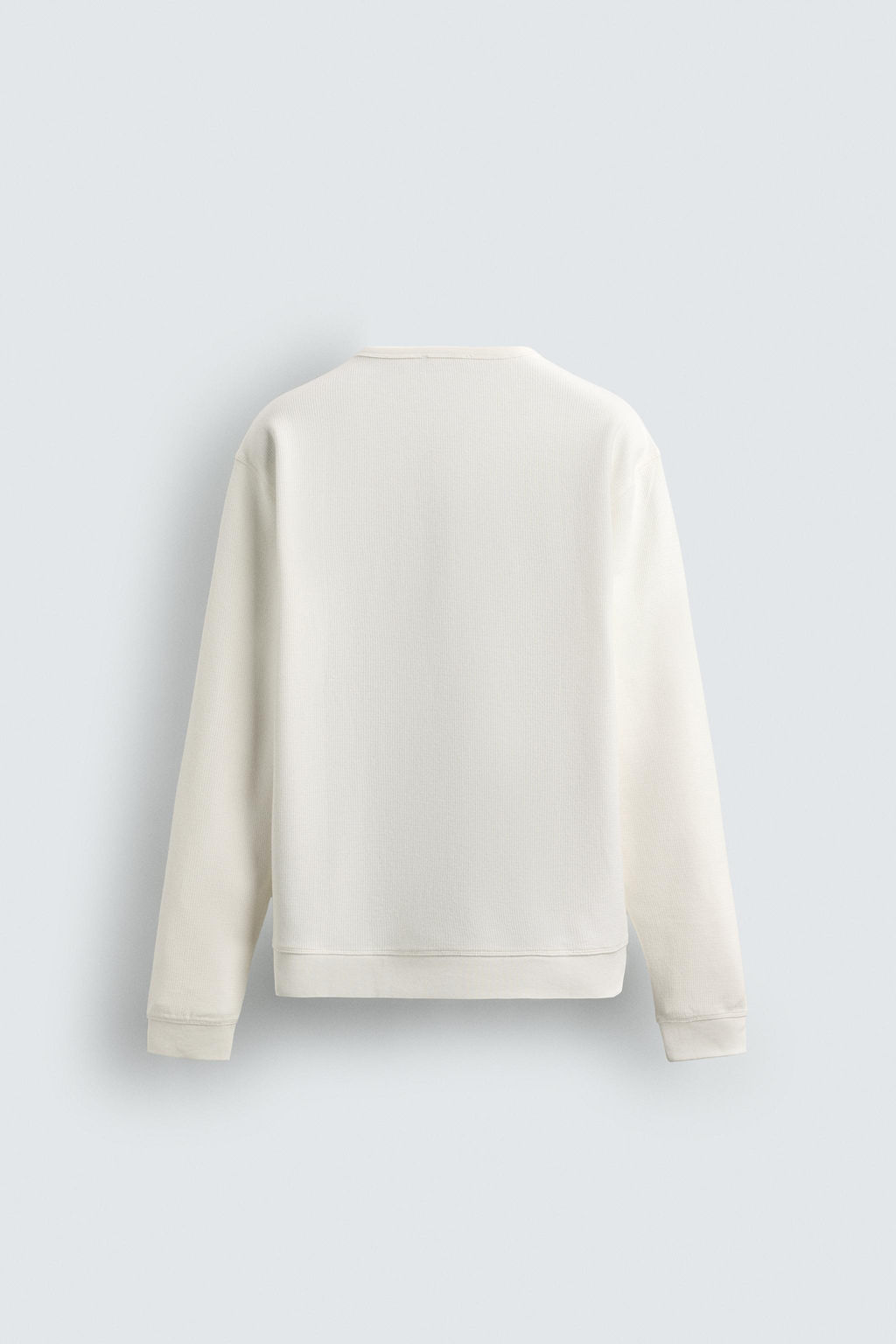 RIBBED BUTTON-NECK T-SHIRT - Zara фото 8